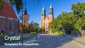  Presentation with renaissance - Cool new presentation design with architecture of the old town backdrop and a  colored foreground