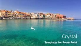 Presentation with architecture old - PPT theme enhanced with architecture-of-the-old-venetian background and a ocean colored foreground
