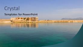  Presentation with architecture old - Slides with architecture-of-the-old-venetian background and a light blue colored foreground