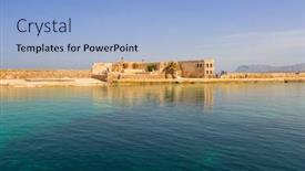  Presentation with architecture old - PPT theme having architecture-of-the-old-venetian background and a light blue colored foreground