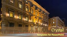  Presentation with senate - Colorful presentation theme enhanced with architecture-of-the-palazzo-madama backdrop and a tawny brown colored foreground