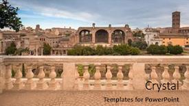  Presentation with rome italy - Amazing presentation having architecture of the roman forum backdrop and a coral colored foreground