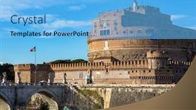  Presentation with angel - Audience pleasing PPT theme consisting of architecture-of-the-saint-angel backdrop and a light blue colored foreground