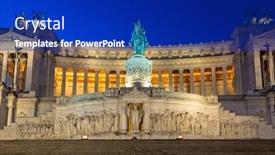  Presentation with galleria vittorio emanuele ii - Presentation theme enhanced with architecture-of-the-vittorio-emanuele background and a royal blue colored foreground