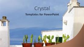  Presentation with architecture - Slide deck with architecture-of-the-white-town background and a light blue colored foreground