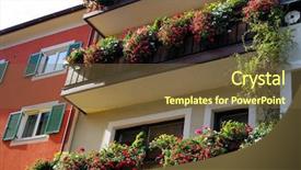  Presentation with salzburg - PPT layouts having architecture of zell am see background and a tawny brown colored foreground