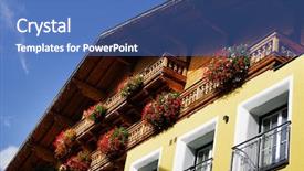  Presentation with architecture old - Audience pleasing slide deck consisting of architecture of zell am see backdrop and a teal colored foreground