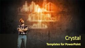  Presentation with media image - Slide deck featuring architecture planning - image of man builder looking background and a tawny brown colored foreground