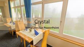  Presentation with dining restaurant - Beautiful presentation theme featuring architecture portofolio - modern dining room in luxury backdrop and a  colored foreground