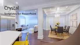  Presentation with luxury vintage house - Cool new slides with architecture portofolio - modern dining room in luxury backdrop and a  colored foreground