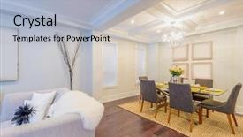  Presentation with luxury house - Beautiful presentation featuring architecture portofolio - modern dining room in luxury backdrop and a  colored foreground