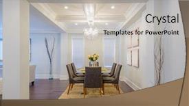  Presentation with luxury house - Colorful theme enhanced with architecture portofolio - modern dining room in luxury backdrop and a light gray colored foreground
