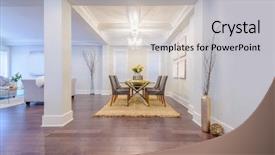  Presentation with luxury house - Theme enhanced with architecture portofolio - modern dining room in luxury background and a light gray colored foreground