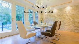  Presentation with luxury house - Slide set featuring architecture portofolio - modern dining room in luxury background and a  colored foreground