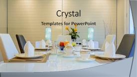 Presentation with luxury vintage house - PPT theme featuring architecture portofolio - modern dining room in luxury background and a  colored foreground