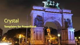  Presentation with civil war - Slide set featuring grand army plaza in brooklyn background and a tawny brown colored foreground