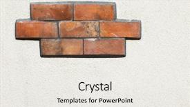  Presentation with white bricks - PPT layouts with white wall background and seven background and a sky blue colored foreground