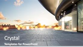  Presentation with sydney - Amazing PPT theme having architecture with sydney cityscape background backdrop and a gray colored foreground