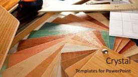  Presentation with carpenter - PPT layouts consisting of architecture wood - architect interior designer or carpenter background and a gold colored foreground