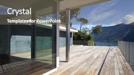  Presentation with architecture - Audience pleasing slides consisting of architecture wood - beautiful penthouse backdrop and a gray colored foreground