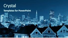  Presentation with san francisco - Amazing presentation theme having architectures at night from alamo backdrop and a  colored foreground