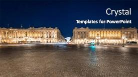  Presentation with paris - Slides consisting of architercture-of-the-place-de background and a  colored foreground