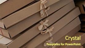  Presentation with archive - Cool new PPT theme with archive moving - stacks of paper files backdrop and a  colored foreground