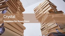  Presentation with files - Amazing theme having archive moving - stacks of paper files backdrop and a  colored foreground