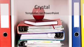  Presentation with folder tabs vibrant file divider - PPT layouts with archive saving - file folders standing background and a soft green colored foreground