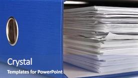  Presentation with archive - Beautiful presentation featuring archive saving - office folder closeup backdrop and a ocean colored foreground