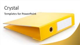  Presentation with yellow - Audience pleasing slide set consisting of archive saving - office yellow folder isolated backdrop and a white colored foreground