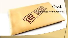  Presentation with secret - PPT layouts consisting of archive security - yellow envelope with top secret background and a blonde colored foreground