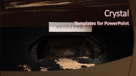  Presentation with archives - PPT theme with archives label on a very background and a wine colored foreground