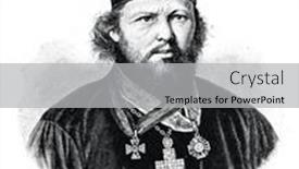  Presentation with engraving - Amazing presentation theme having archpriest-gerasim-pavsky-engraving backdrop and a light gray colored foreground