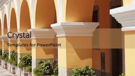  Presentation with macau - Amazing slides having arcitecture - archyways of buildings in macau backdrop and a  colored foreground