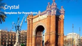  Presentation with triumph arch in innsbruck austria - Presentation theme having arco del triunfo barcelona triumph background and a teal colored foreground