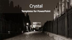  Presentation with rome italy - Audience pleasing slide set consisting of arco di tito arch backdrop and a tawny brown colored foreground