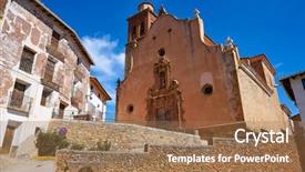  Presentation with church - Slides consisting of arcos de las salinas church background and a  colored foreground