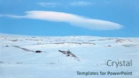  Presentation with circle - PPT theme having arctic-circle-road-in-norway background and a  colored foreground