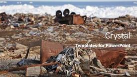  Presentation with environmental pollution - Amazing presentation theme having arctic-coast-pollution-global-environmental backdrop and a violet colored foreground