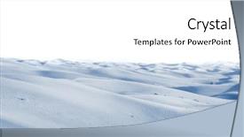  Presentation with landscape desert - Amazing theme having arctic desert winter landscape with snow drifts backdrop and a white colored foreground