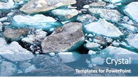  Presentation with iceberg - Cool new PPT layouts with arctic landscape nature with iceberg backdrop and a teal colored foreground