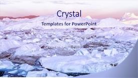  Presentation with climate change - PPT theme with arctic nature landscape on greenland background and a sky blue colored foreground