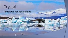  Presentation with lagoon - Audience pleasing presentation consisting of arctic ocean iceland floating ices reflected in the lagoon yokulsarlon backdrop and a light blue colored foreground