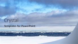  Presentation with ice blue - PPT layouts having arctic-sea-near-svalbard background and a  colored foreground