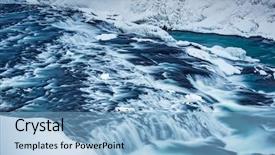  Presentation with winter river - PPT layouts with  background and a  colored foreground