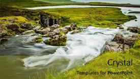  Presentation with falls - Slide deck with  background and a  colored foreground