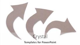  Presentation with arrows - PPT theme consisting of ardboard-or-paper-arrows-isolated background and a white colored foreground