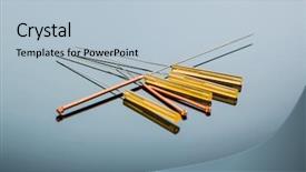  Presentation with chinese medicine acupuncture - Colorful PPT theme enhanced with are adjacent traditional chinese medicine backdrop and a light blue colored foreground