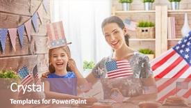  Presentation with burgers - Slides featuring are doing burgers happy family background and a coral colored foreground